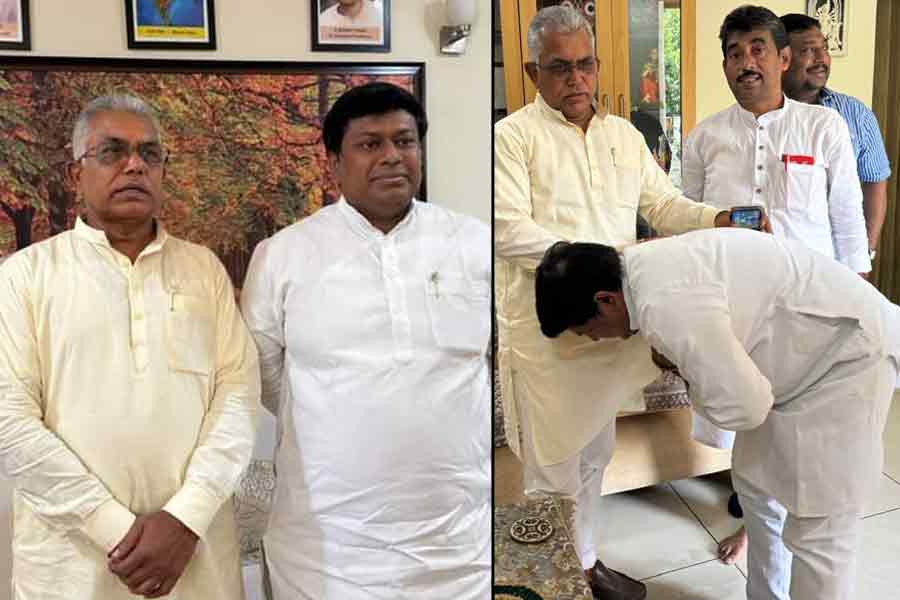 Sukanta Majumdar meets Dilip Ghosh