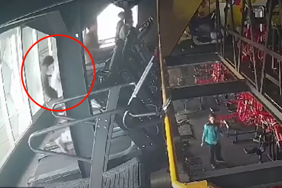 Woman Stumbles Off Treadmill and Falls Out Of Gym Window In Indonesia