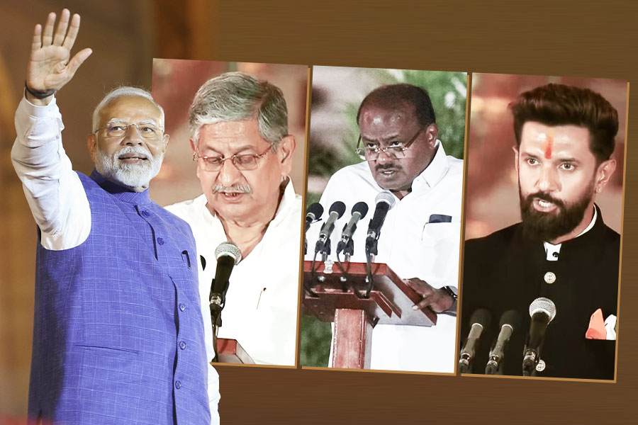 How many ministers from non-BJP party in Modi 3.0 Cabinet