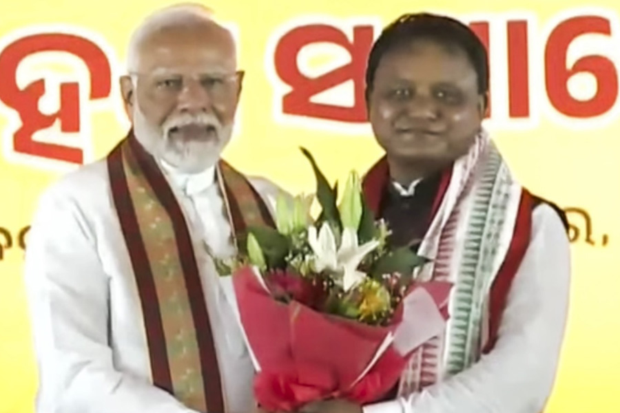 Mohan Majhi takes oath as Odisha's new Chief Minister in presence of PM Modi