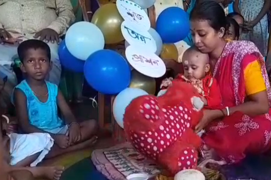 In Santipur Rice ceremony celebration in ICDS Centre, innovative initiative on Nutrition Day