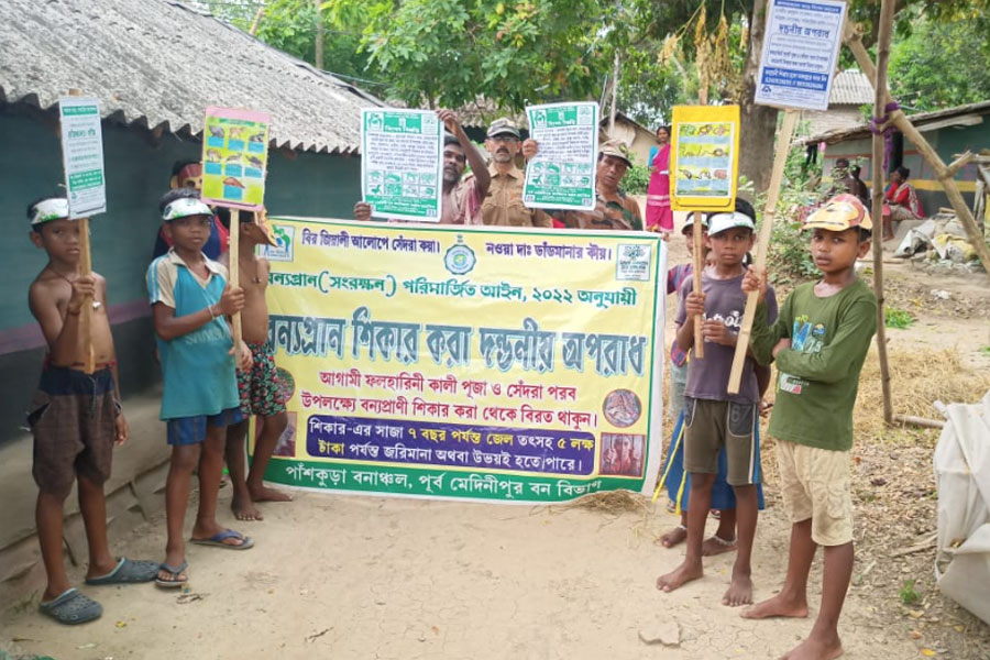 Forest minister Birbaha Hansda appeals to the tribal people to celebrate hunting festival without killing wild animals