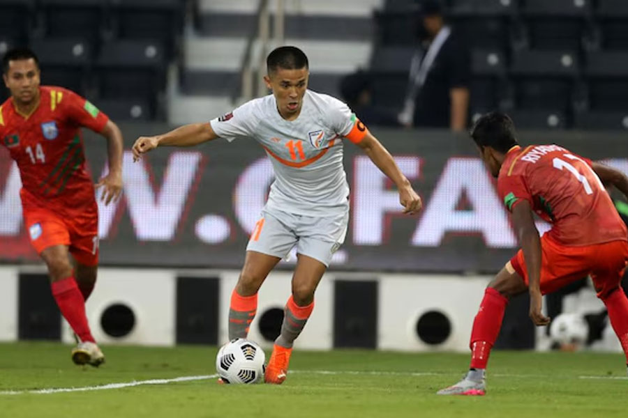 Star defender of Bangladesh football team Topu Barman wishes luck to Sunil Chhetri for his last match
