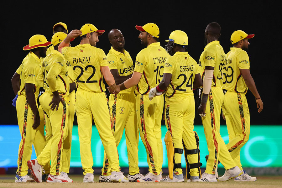 Uganda Cricket Players celebrate Historic win vs Papua New Guinea in T20 World Cup 2024