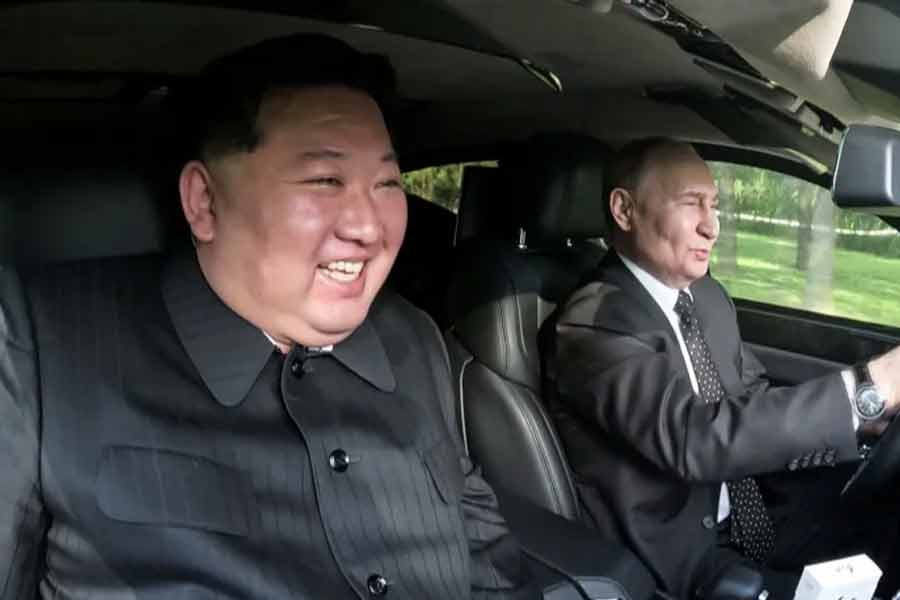 North Korea's leader Kim Jong Un went for a ride with Vladimir Putin
