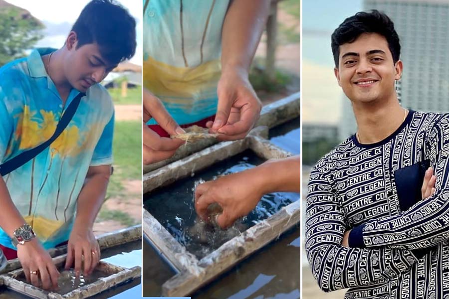 Dibyojyoti Dutta made paper by Elephants poop, see video