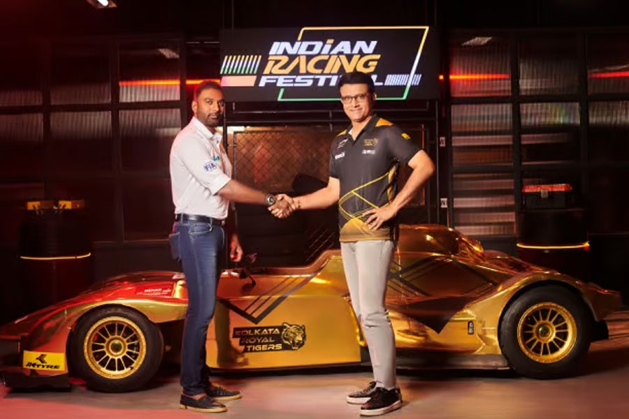 Sourav Ganguly joined India Racing Festival as Kolkata Royal Tigers team owner