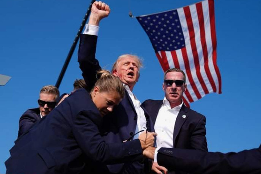 Conspiracy theory arises after Donald Trump survives gun attack