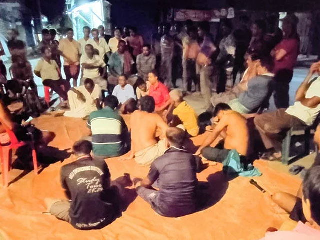 Amidst chaos in Bangladesh, hindu villages are robbed, looted, people stay awake to protect their properties