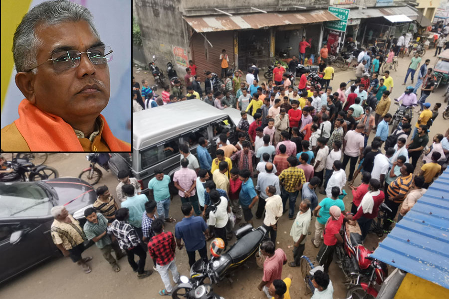Dilip Ghosh's convoy accident: woman injured in Suri, people block road as protest