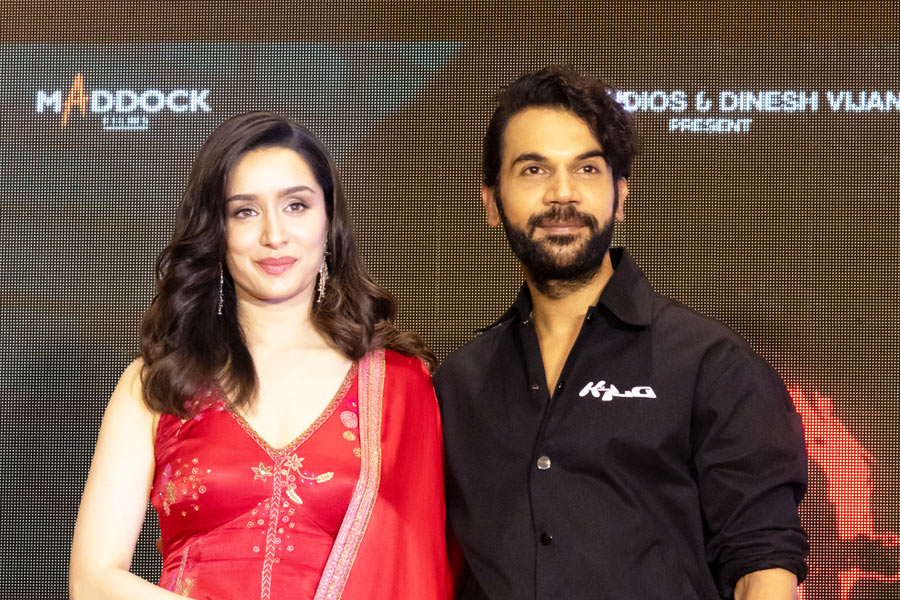Shraddha Kapoor and Rajkummar Rao at Kolkata on Stree 2 film promotion