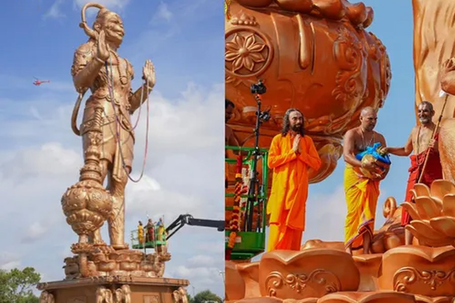 Texas Gets 90-Foot-Tall Hanuman Murti