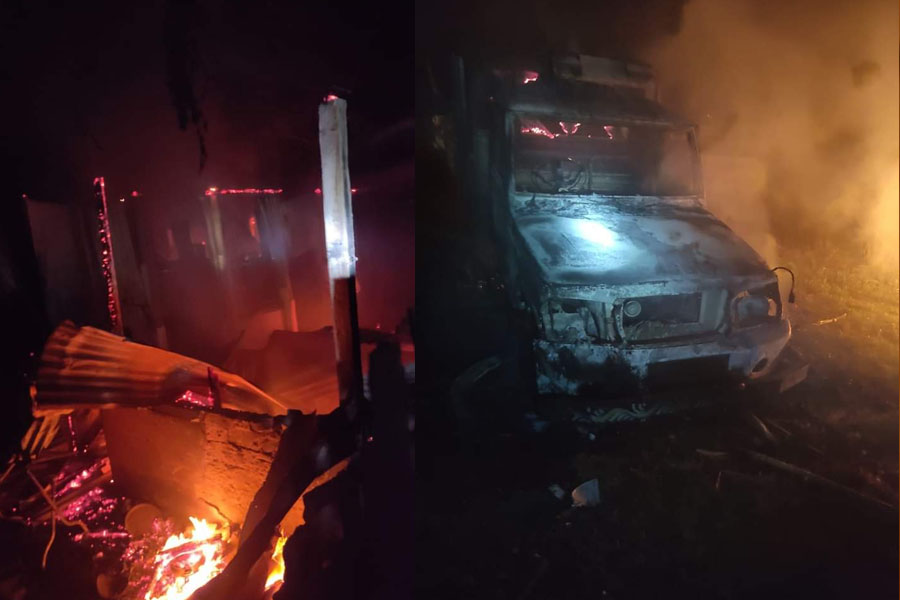 12 houses set on fire in Tripura after idol defaced at temple
