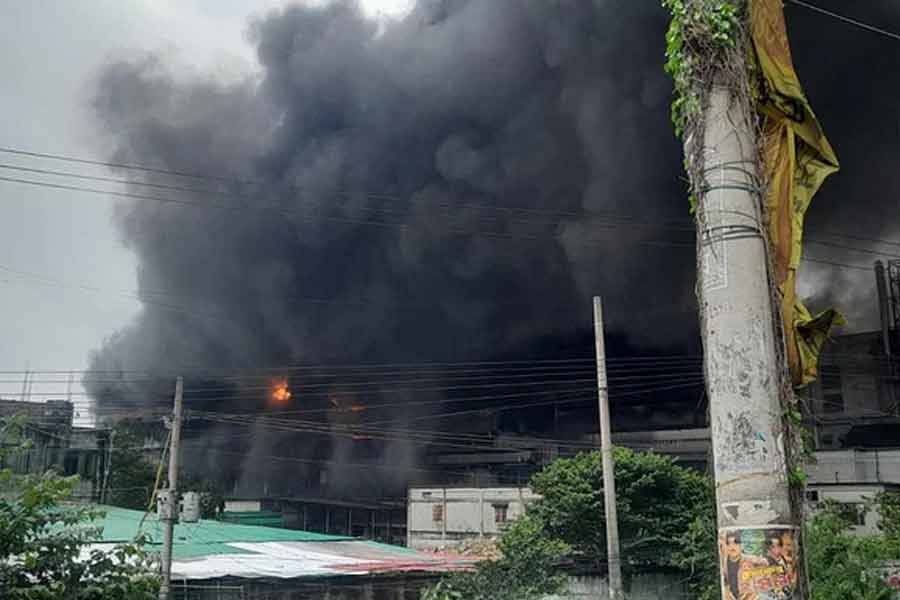 After 16 hours, the fire of Gazi Tire factory was not under control in Bangladesh
