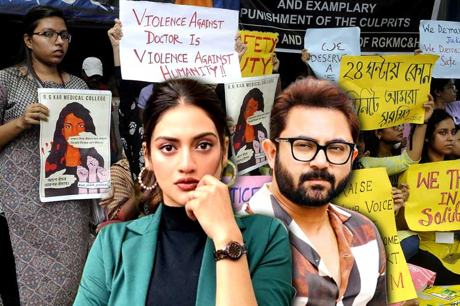Nusrat Jahan, Soham Chakraborty demand justice for RG Kar victim