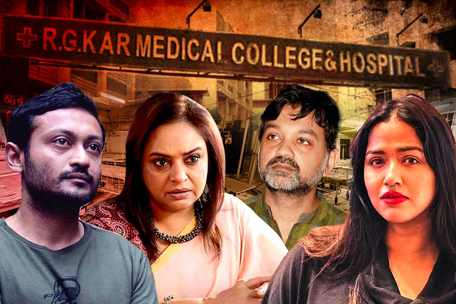 RG Kar Doctor Death: Srijit, Sohini, Birsa, Tolly celebs at RG Kar hospital on Independence day night
