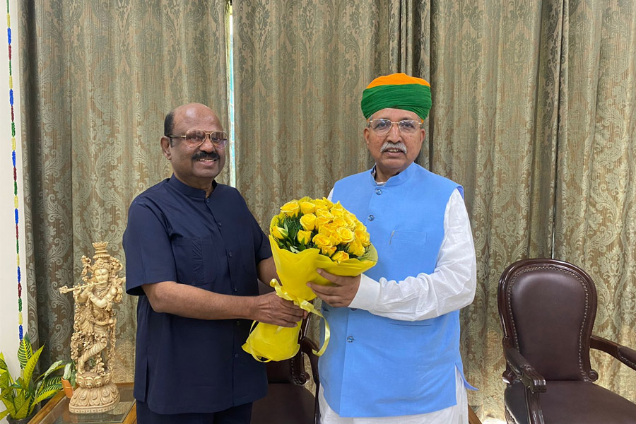 Governor C V Ananda Bose met Union Law Minister Shri Arjun Ram Meghwal