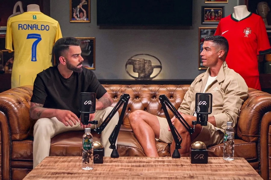 Royal Challengers Bengaluru post pictures with Virat Kohli and Cristiano Ronaldo
