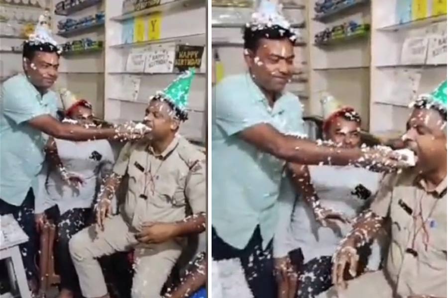 Viral Video: ASI in Raninagar raises controversy by attending birthday party of TMC leader