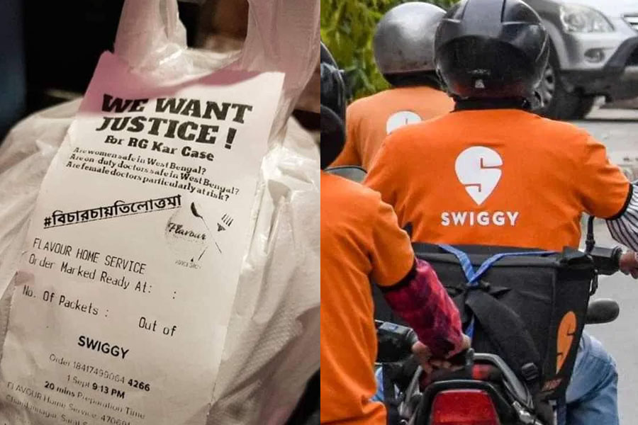 Swiggy protest and demand justice on RG Kar case