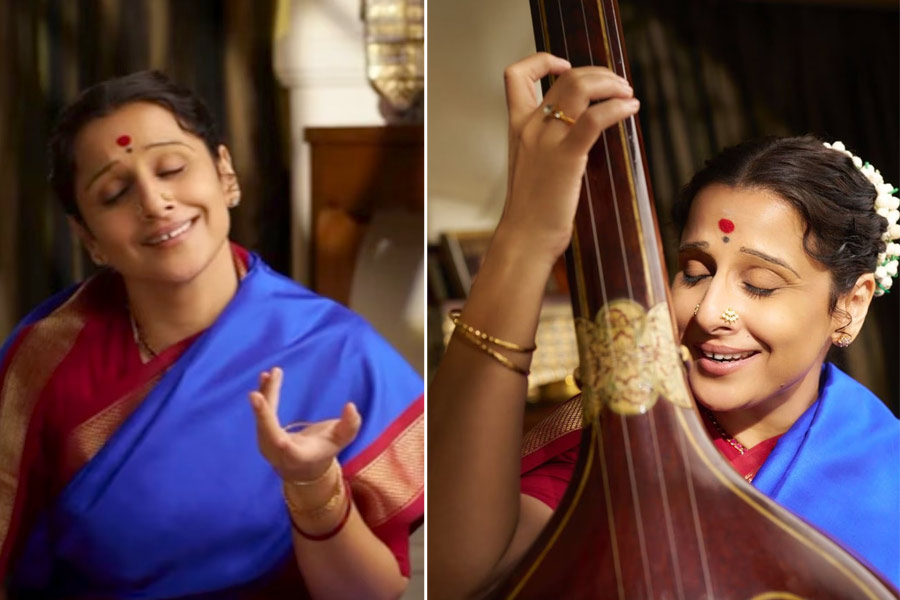 Vidya Balan recreates her iconic style of MS Subbulakshmi