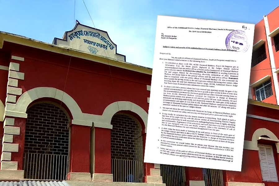 Alleged assault on judges' quarters at Diamond Harbour