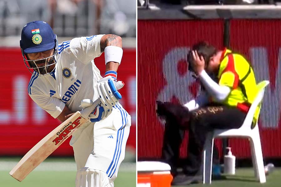 IND vs AUS: Sixer from Virat Kohli hits ground staff of Australia