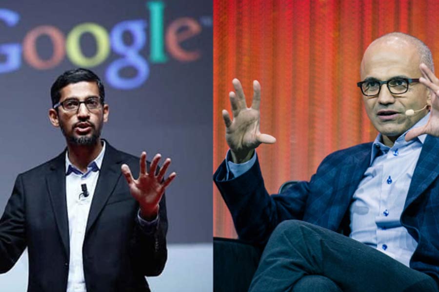 Sundar Pichai said Google is ready to compete with AI models developed by Microsoft