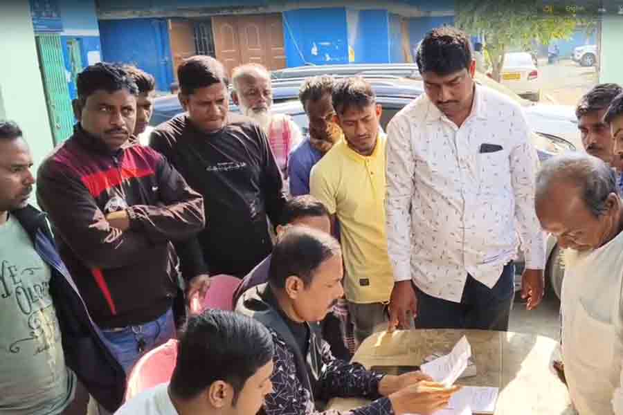 Arabul Islam worked outside the Panchayat Samiti office in Bhangar