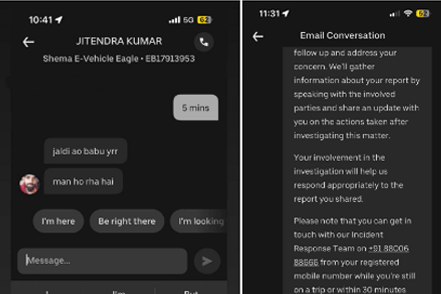 Woman slams Uber as Delhi cab driver sends inappropriate texts