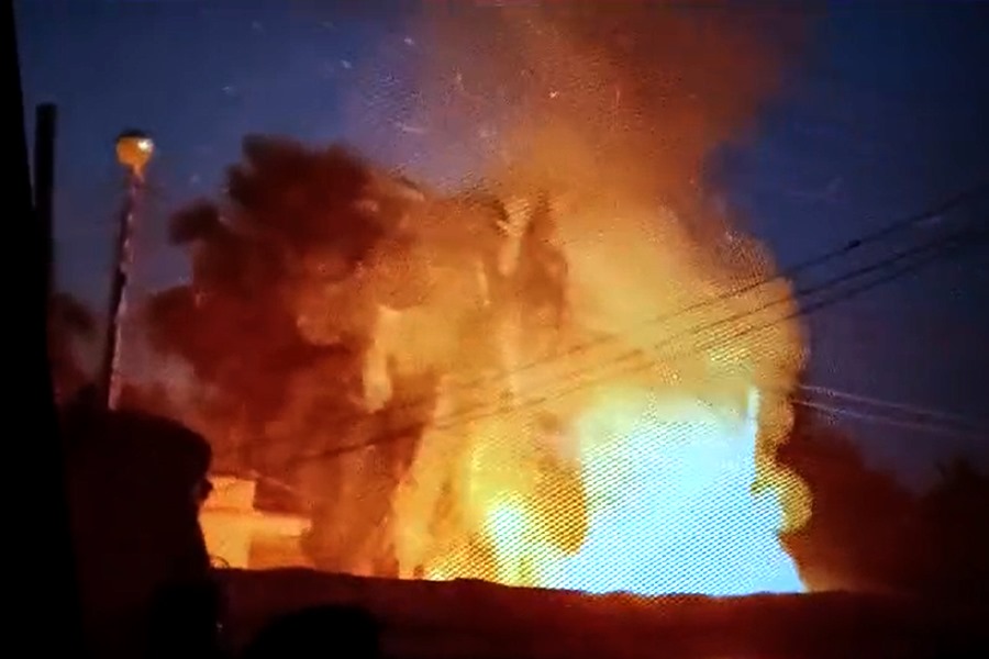Massive fire broke out at Gangasagar's police camp