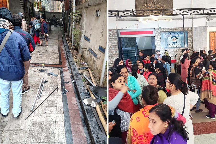ভাঙল স্কুল বিল্ডিংয়ের কাচ, জখম নব নালন্দার ২ পড়ুয়া