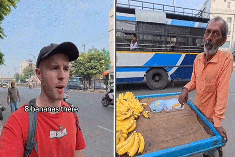 Hyderabad fruit seller demands rupees 100 for 1 banana from a foreigner