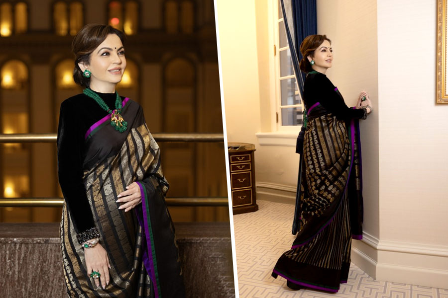 Draped in Kanchipuram saree, Nita Ambani puts spotlight on Trump's reception