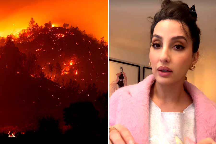 Los Angeles Wildfires: Nora Fatehi Evacuates With Her Team As the wildfire Escalate
