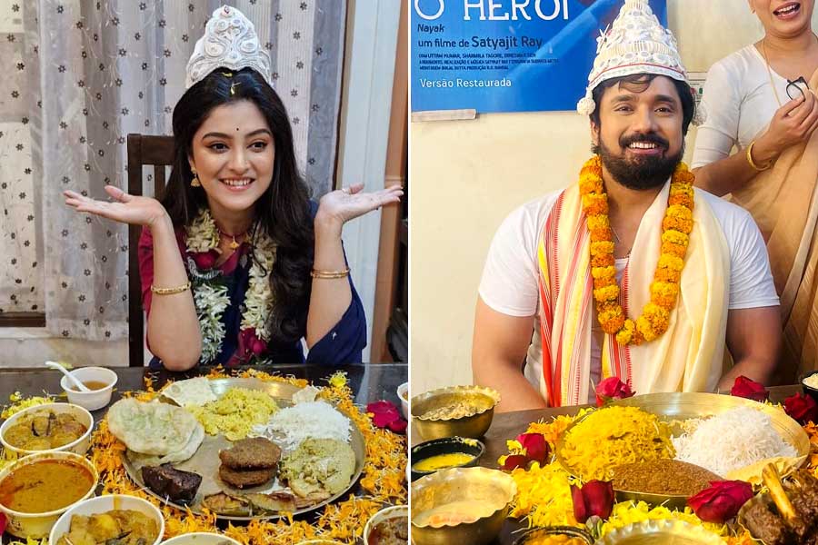 এবার সিরিয়ালের সেটে রুবেল-শ্বেতার আইবুড়োভাত, কী কী ছিল পাতে?