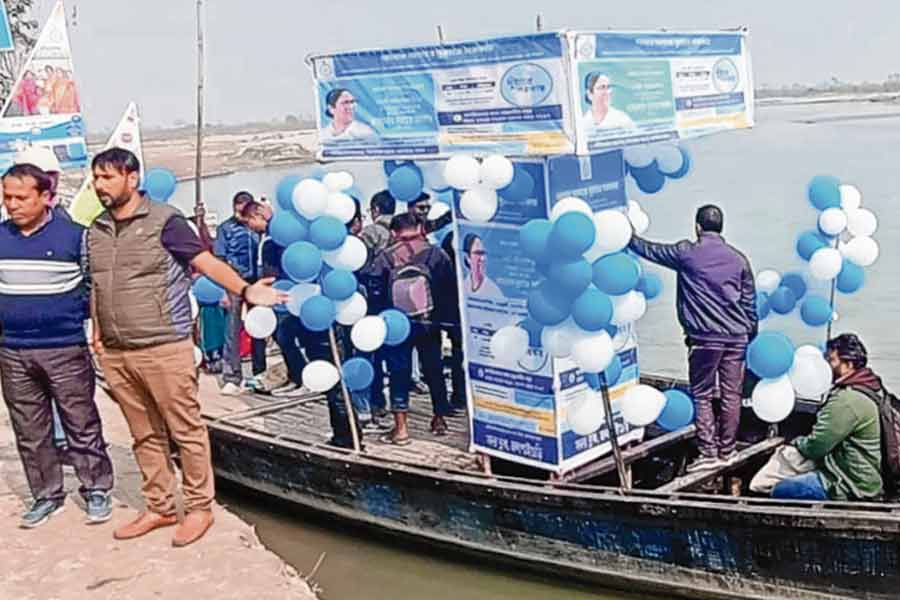 Duare Sarkar camp in teesta river bank