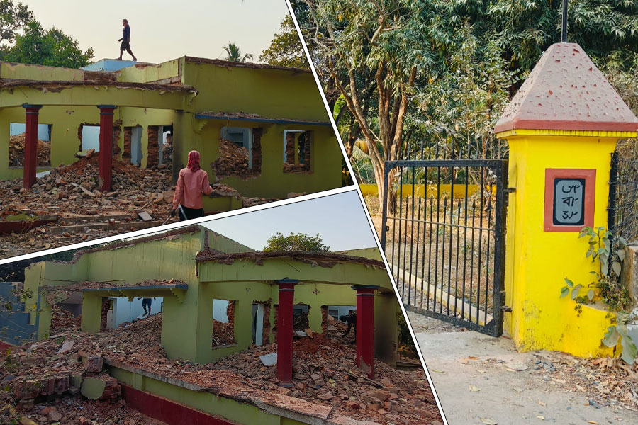 Abanindranath Tagore house is demolished to build building in Santiniketan