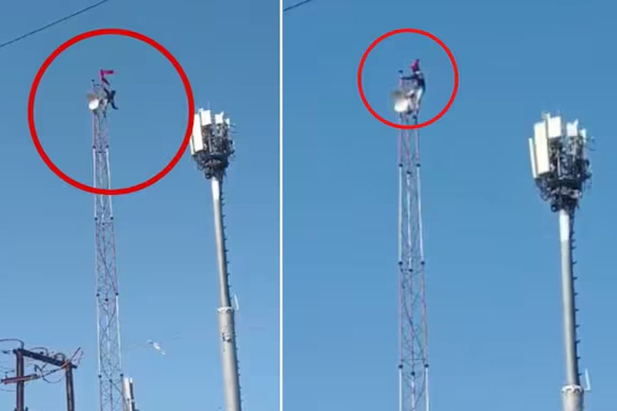 Drunk man climbs 80-foot tower in Bhopal, leaves locals in shock