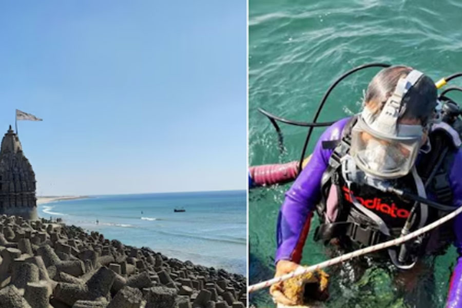 Archaeologists dive into sea for 4,000-year-old Dwarka