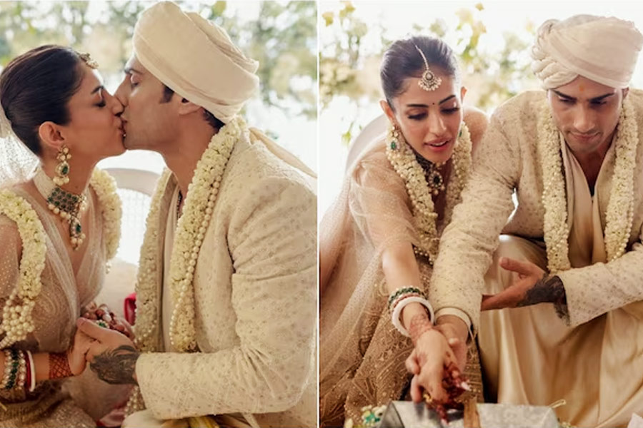 Prateik Babbar marries Priya Banerjee in an intimate ceremony