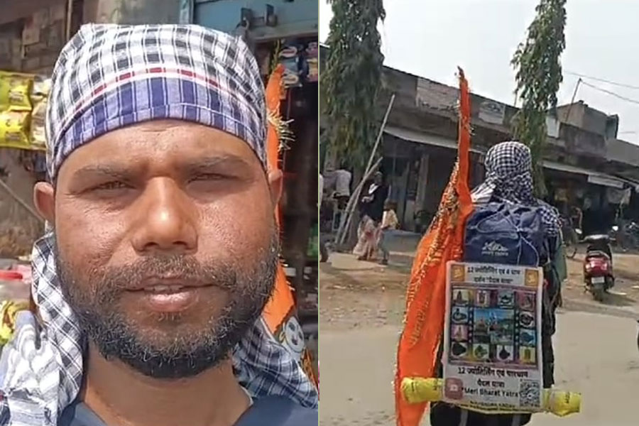 Madhya Pradesh man walks to 12 Jyotirlingam, eyes to watch 4 dham
