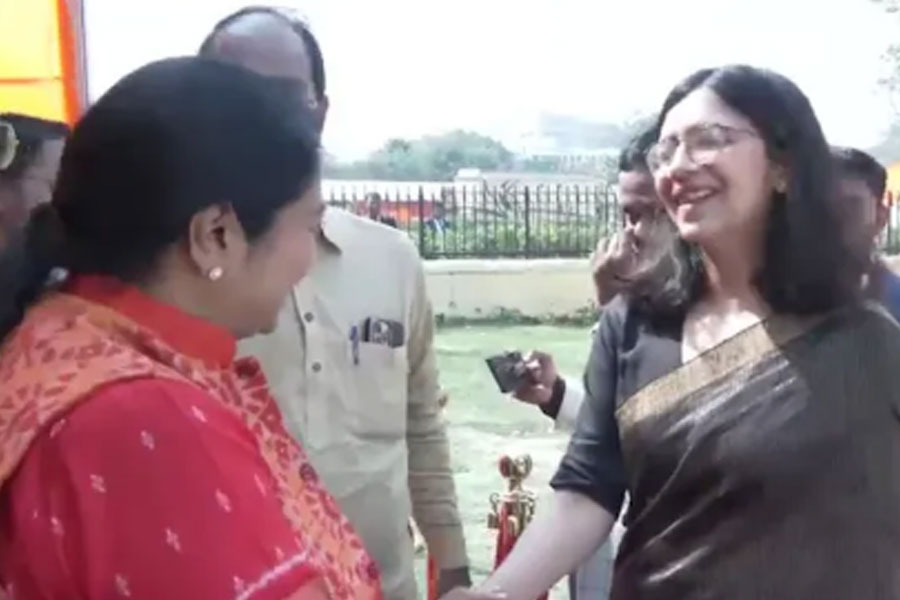 Swati Maliwal seen at Delhi Chief Minister's oath-taking