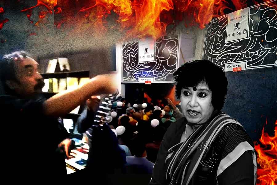 তসলিমার বই কেন? বাংলাদেশ বইমেলায় তাণ্ডব ‘দুষ্কৃতী’দের
