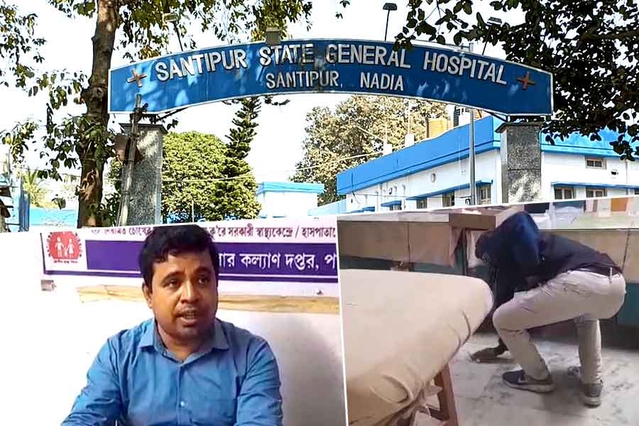 জোর করে বমি পরিষ্কার! শান্তিপুরে ‘তুঘলকি’ সরকারি ডাক্তার