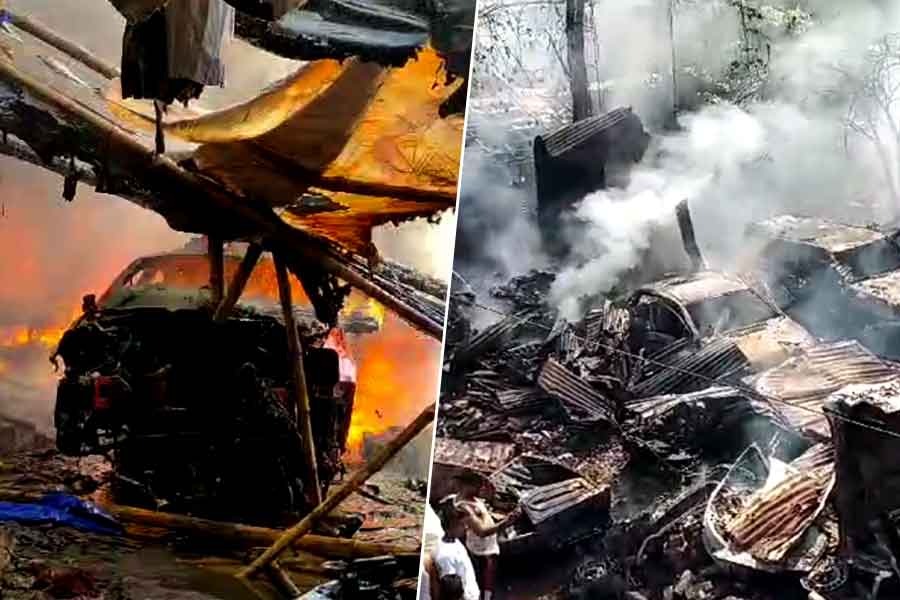 Massive fire broke out near EM Bypass