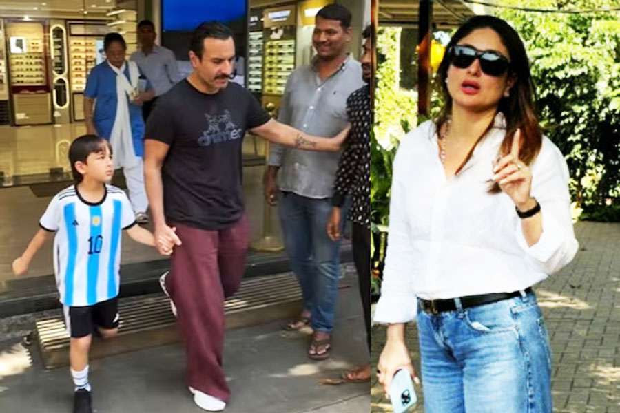 Saif Ali Khan Greets Paps With A Smile As Gets Snapped With Son Taimur