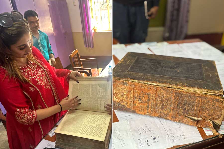 TMC MLA Sayantika Banerjee seeks preservation of rare Bible in Baranagar school