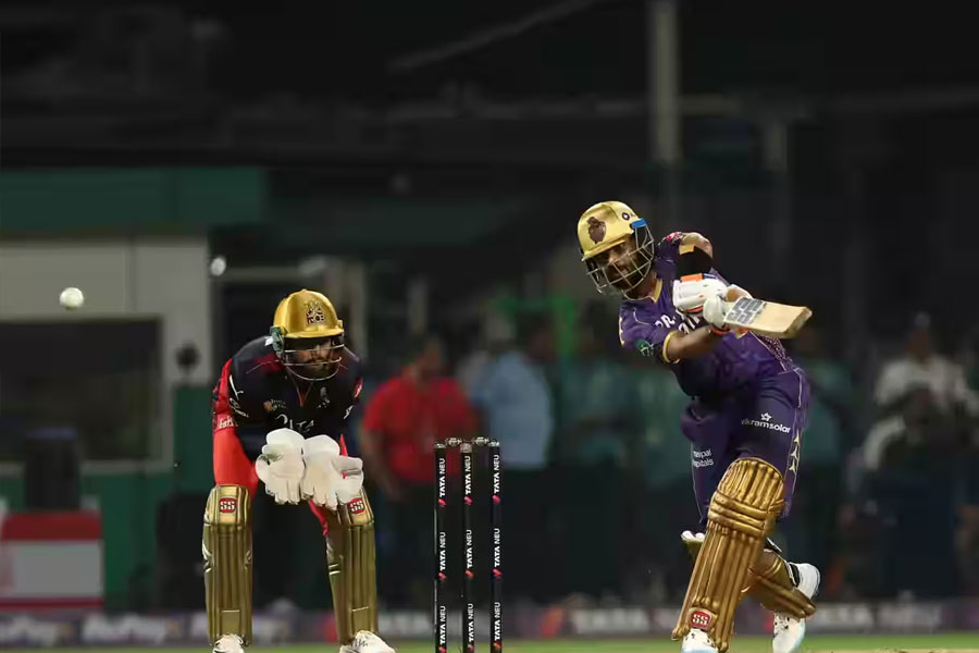 IPL 2025: KKR scores decent run against RCB in Eden Gardens