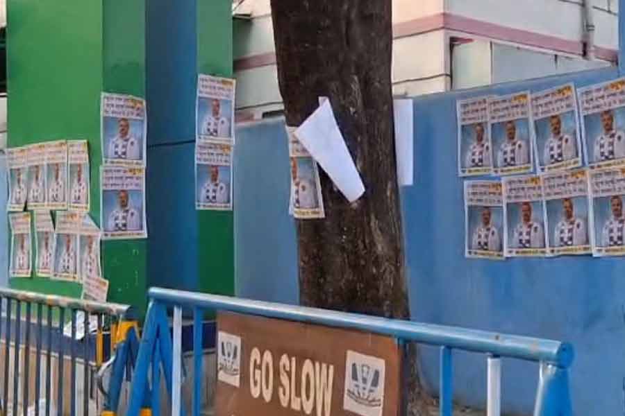 posters all over Salt Lake to remove BJP district president of South Kolkata